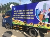 xe hoa tuyên truyền lưu động hưởng chiến dịch truyền thông dân số lồng ghép cung cấp dịch vụ KHHGĐ trên địa bàn thành phố Đồng Xoài