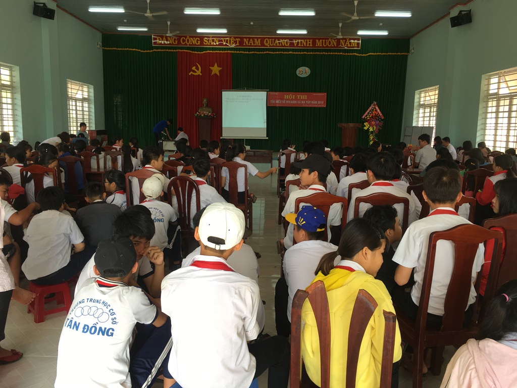 Hội Thi tìm hiểu về HIV/AIDS- Ma túy tại THCS Tân Đồng
