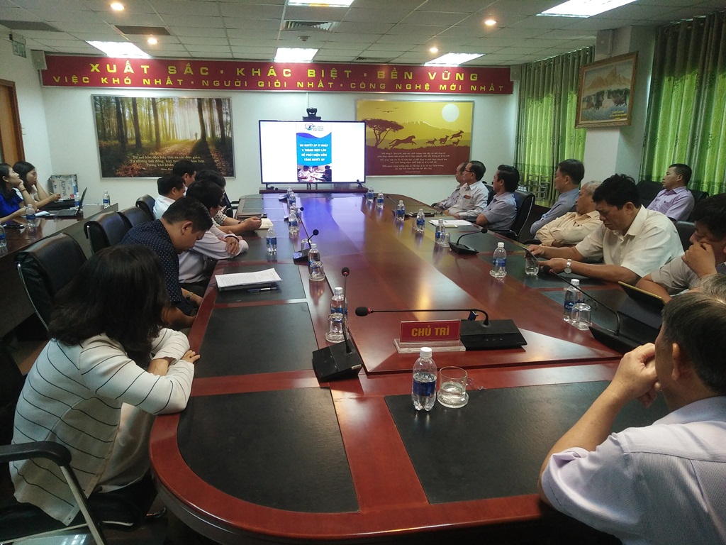 Toàn cảnh hội nghị trực tuyến chương trình sức khỏe Việt Nam